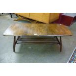 An Ercol Golden Dawn elm and beech rectangular Windsor coffee table