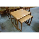 Two G-Plan Quadrille teak occasional tables