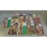 Nine 1950's Strip Lingerie publications