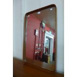 A Danish teak framed mirror