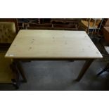 A Victorian pine kitchen table