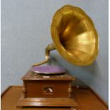 A HMV table top gramophone