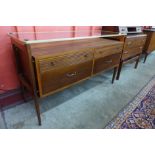 A Wrighton rosewood and glass topped sideboard, CITES A10 no. 630306/03