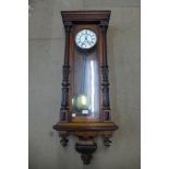 A 19th Century walnut Vienna wall clock