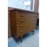 A Younger teak chest of drawers