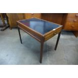 A Danish rosewood and black laminated single drawer lamp table, CITES A10 no. 630306/01