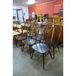 A set of six Ercol Golden Dawn elm and beech Quaker chairs
