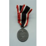 A German West Wall medal of Germany, given to those who designed and built the fortifications of