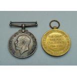 A pair WWI medals to 94139 to Pte. A.W. Chadwell, Notts & Derby Regt.