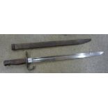 A Japanese Arisika WWII bayonet, Tokyo Arsenal Foundry mark