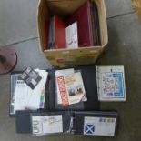 A collection of first day covers, mostly in albums and a quantity of loose stamps