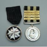 Two St. Johns medals, one named to Pte. J.M. Stewart, London, S.J.A.B. 1953