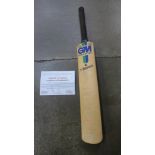 A signed cricket bat, England and Australia with Universal Autograph Collectors Club certificate