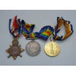 A group of three WWI medals to 18928 Pte. L. Rosenburg, Worcester Regiment