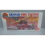 An Airfix Dennis fire engine model kit, sealed