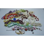 A collection of bead jewellery