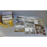 A box of postcards, vintage to modern