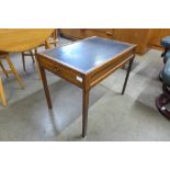 A Danish rosewood and black laminated single drawer lamp table, CITES A10 no. 630306/01