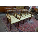 A set of ten Regency mahogany dining chairs