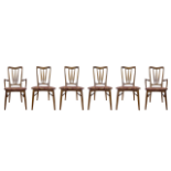 A set of six Danish Koefoed Hornslet teak Ingrid dining chairs, designed by Niels Koefoed