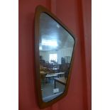 A Clark Eaton teak asymmetrical framed mirror