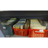 Three boxes of Tea and Cigarette card albums
