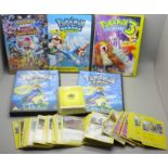 Two hundred Pokemon cards with Pokemon DVDs