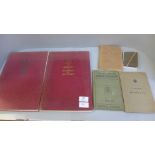 A 1937 Coronation diary in original box, two Royalty books, a The Royal Tank Corps book and two