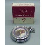 A rare Ingersoll pocket watch with Coronation of Queen Elizabeth II dial, boxed