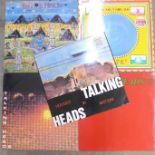 Talking Heads; three LP records and two 12" singles