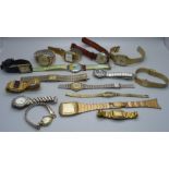 A collection of lady's and gentleman's wristwatches including Sekonda, Rotary, Summit