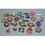 Vintage enamel and other badges