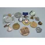Commerative medals and enamel badges