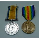 A pair of WWI medals, 2420 Pte. J. Sharrock Manch. R.