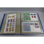 An album containing forty-two first day covers; 8 UK regional, 17 Guernsey and 17 Jersey, 1969-1972,