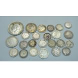 Silver coins, 60g