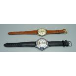Two wristwatches, Russian and Spendid calendar