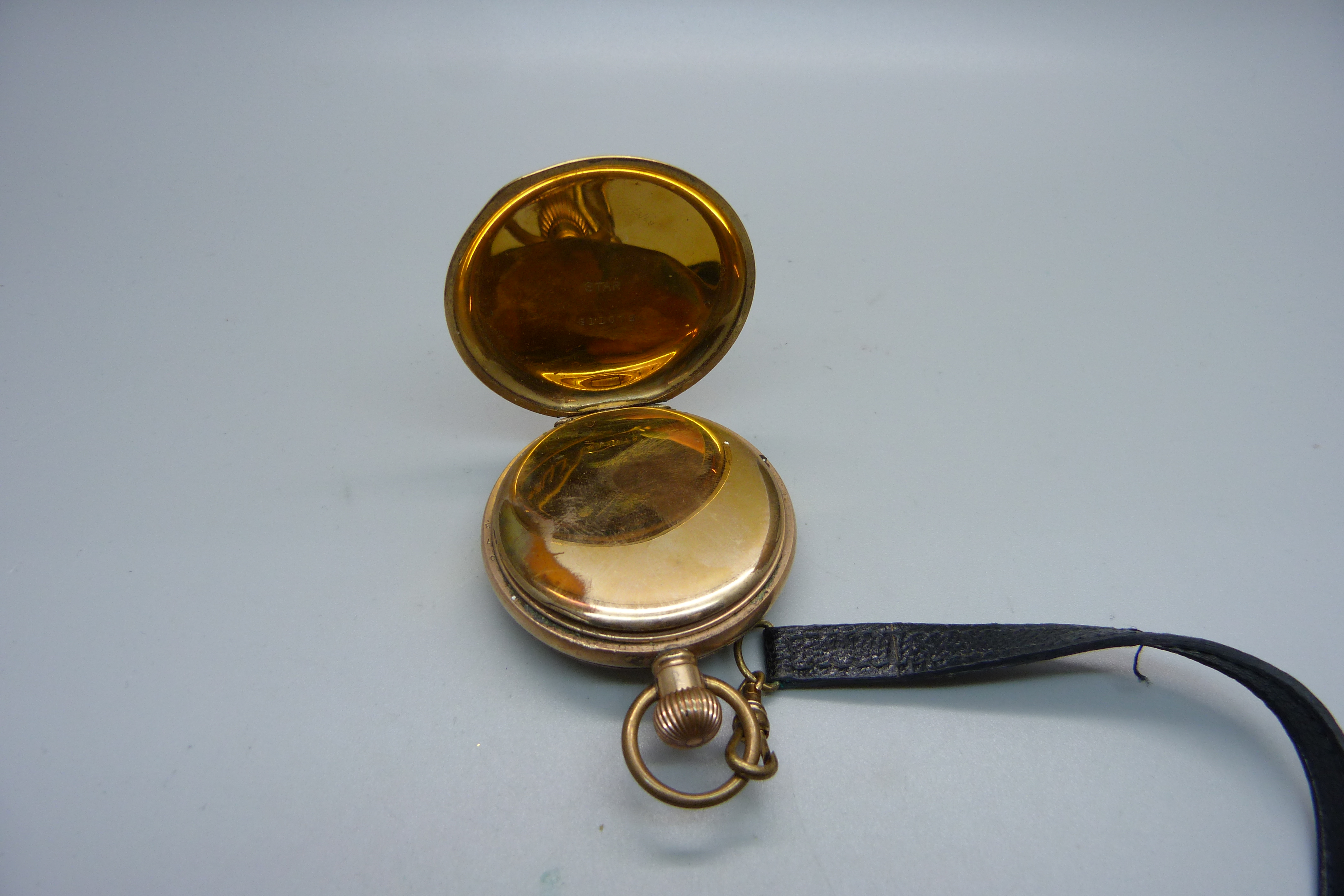 A rolled gold pocket watch, dial a/f - Image 4 of 6