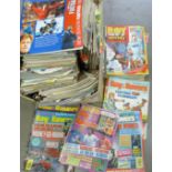 One box of football magazines and annuals including Roy of the Rovers **PLEASE NOTE THIS LOT IS