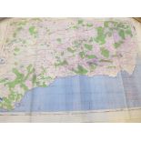A collection of eight WWII military issue maps