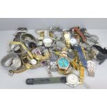 Approximately fifty lady's and gentleman's wristwatches