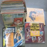 A box of LP records including County and Western **PLEASE NOTE THIS LOT IS NOT ELIGIBLE FOR