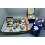 Ingersoll Gems, American Sports, Aria, Lorus and other fashion wristwatches and plated jewellery