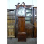 A George III Scottish inlaid mahogany 8-day longcase clock