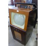 A vintage walnut cased Cossor television, model no. 920