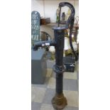 A Victorian style cast iron water pump