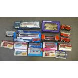 A collection of die-cast vehicles including Corgi Classic, Atlas Editions, most boxed