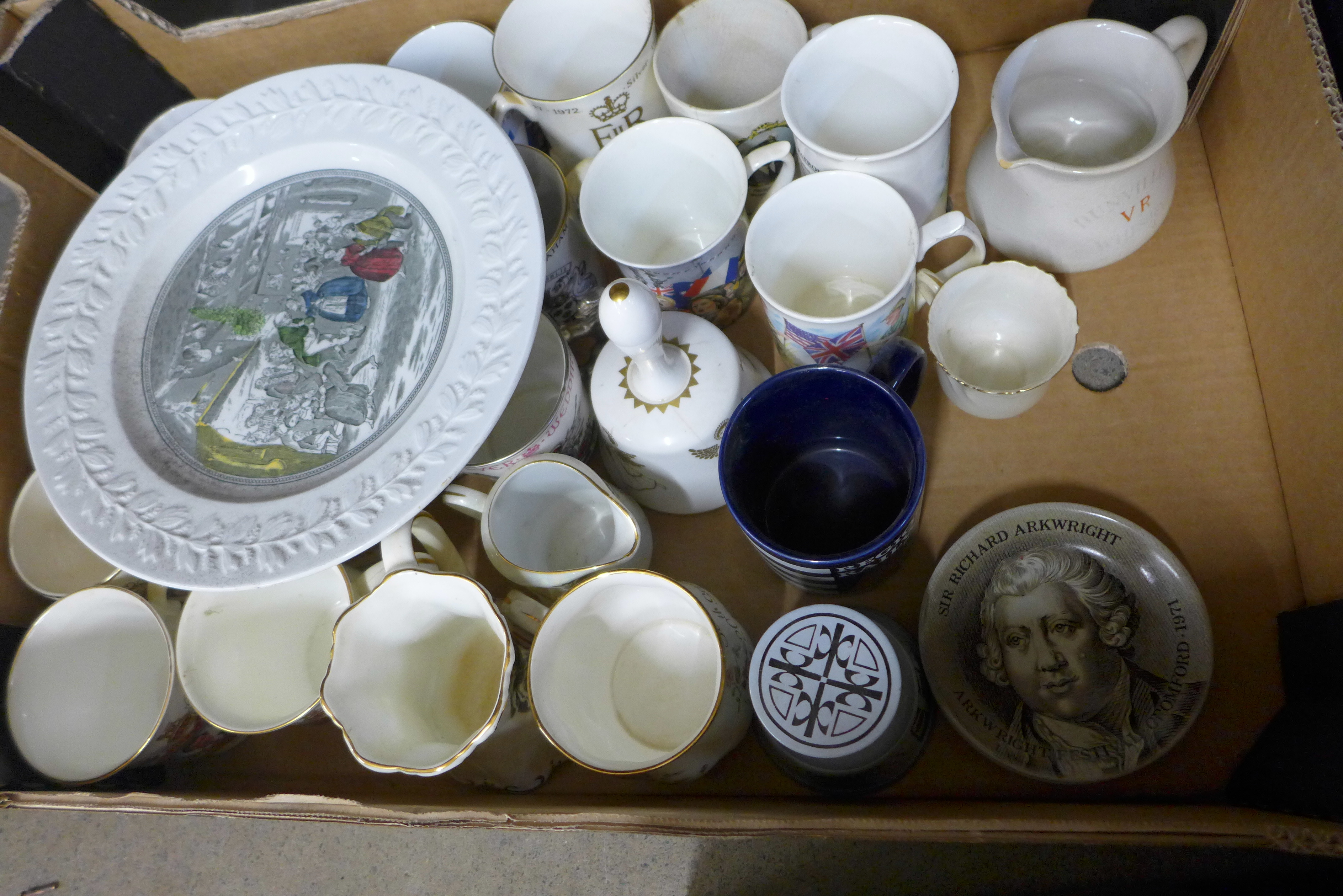 Three boxes of china including a large meat plate and Royal family commemorative china **PLEASE NOTE - Image 3 of 3