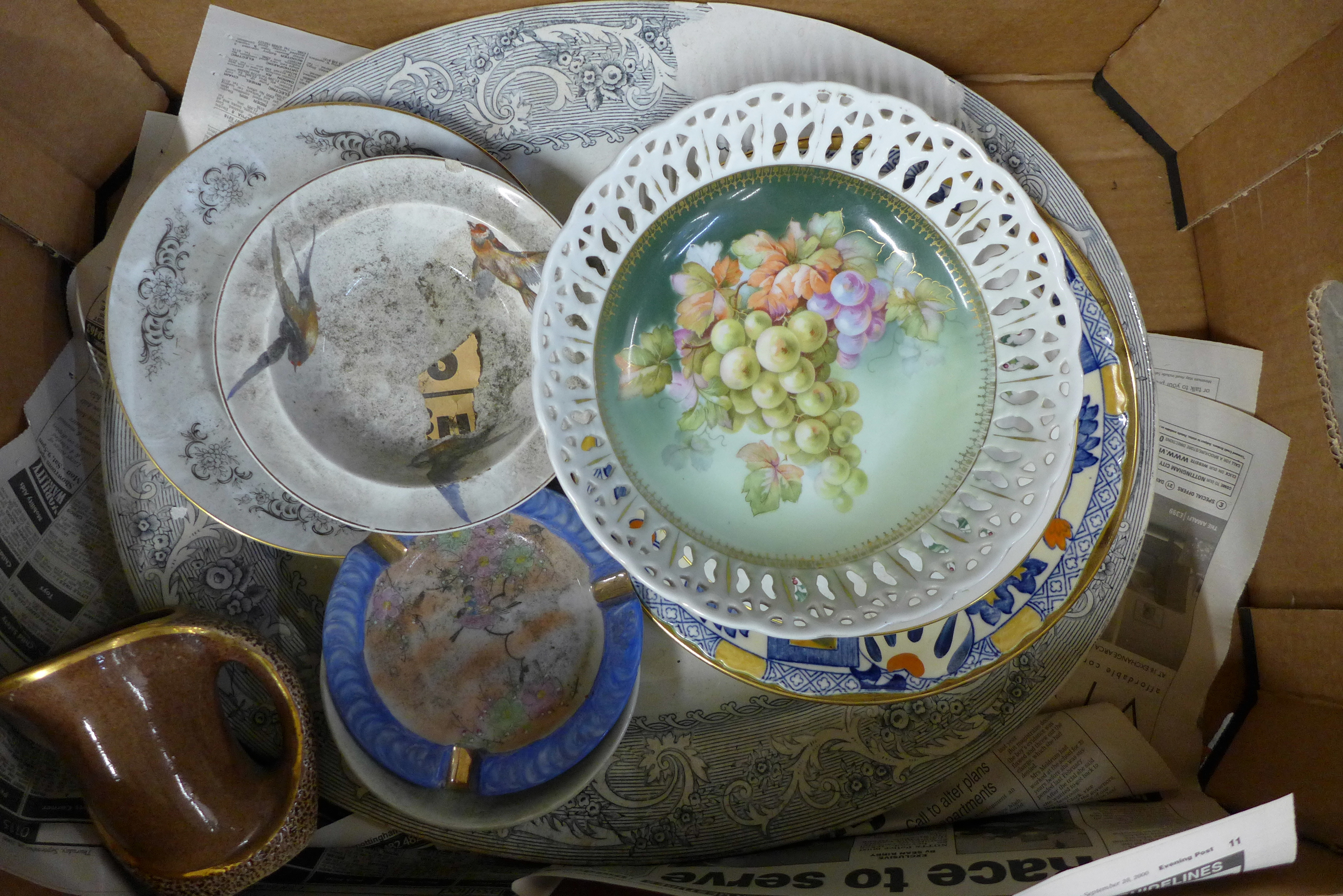 Three boxes of china including a large meat plate and Royal family commemorative china **PLEASE NOTE - Image 2 of 3