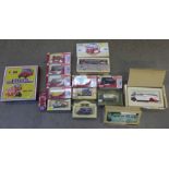 A collection of Corgi and Trackside model vehicles, boxed